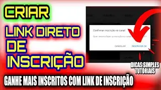 COLOCAR LINK DE INSCRIÇÃO Direto Para Seu Canal no Youtube e Ganhar Inscritos No Youtube Studio