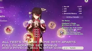 Genshin Impact - Serpent Spine vs Prototype Aminus damage comparison -