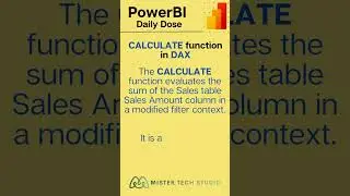 What is CALCULATE function in DAX | DAX in PowerBI | 