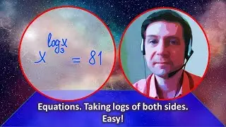 How to solve logarithmic equations? Easily taking logs of both sides!