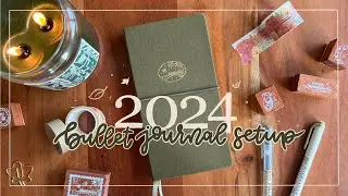 2024 Bullet Journal Setup 🍃 Plan with Me | Travel Notebook