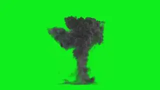Bomb Explosion on Green screen 