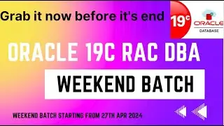 Oracle 19C RAC DBA online training  Weekend Batch- 2024 April From Racsinfotech