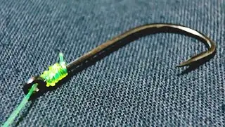 Как привязать крючок к леске.Самый легкий узел.Рыбалка.Fishing