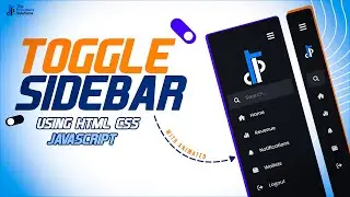 Animated Sidebar Tutorial: How to create a Sidebar in HTML, CSS & JS | Responsive Sidebar Html, CSS
