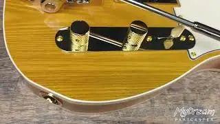 MyDream Partcaster Custom Built - Honey Gold Ash Chambered Alder Tapped Coil