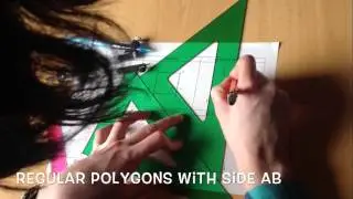 Regular polygons with side AB