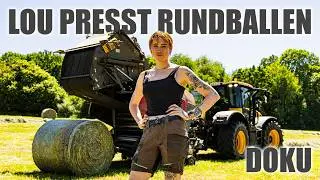 Lou bails hay (& they roll away) | Docu