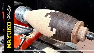BAMBOO VASE, woodturning
