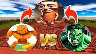 TUNG TUNG SAHUR VS HULK VS SCP-096 | GARRY'S MOD EPIC BATTLE.