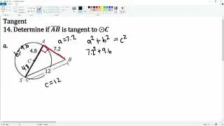 Chapter 10 Problem 14 Determining a Tangent on a Circe