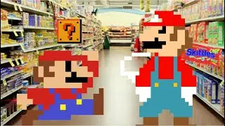 Pixel Mario Skittles meme - 5G Meme