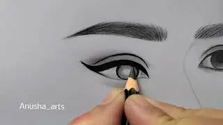 HOW TO DRAW AN EYE FOR BEGINNERS// step by step , #art #drawing #pencildrawing