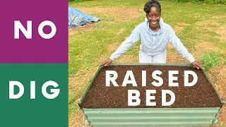How to fill NO DIG NO TILL vole proof raised bed | Galvanized