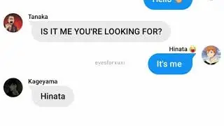 Hinata lyric pranks the group chat 🤭😈 [Haikyuu texts]