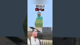 Girls vs Boys playing minecraft..