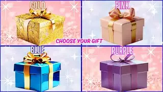 Choose YOUR Gift 4 giftbox challenge Gold, Pink, Blue and Purple edition