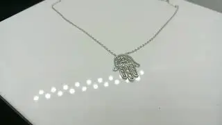 שרשרת חמסה עין - כסף 925 - אניביה תכשיטים