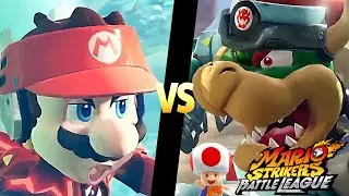 Mario Strikers Battle League Team Mario vs Team Bowser in Planetoid