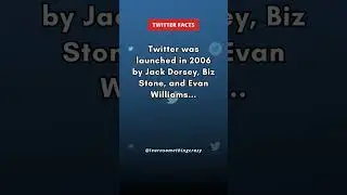 Twitter was launched in 2006 by Jack Dorsey, Biz stone, and Evan Williams... #shorts