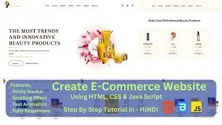 How to create an E-Commerce Website Using HTML, CSS and JavaScript | Tutorial in Hindi. #webdesign