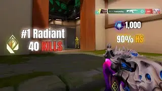 40 Kill RADIANT Reyna VOD Review | INSANE Aim & Mechanics | Valorant Visual Guide (2025)