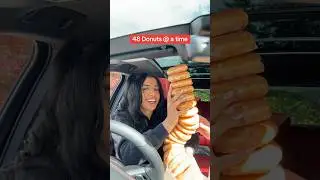 Don’t try this @ home #shorts #food #donuts #mukbang