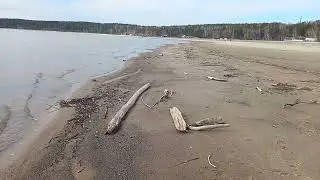 Море ушло 🐠, центральный пляж Академ городка , май 2024 г. 🌐