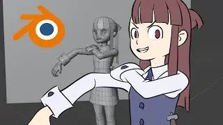 Blender Grease Pencil Practice - Little Witch Academia Akko