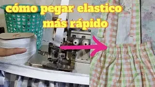 cómo pegar elastico con accesorio especial #costura #machine #viral