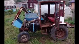 Самодельный трактор из Москвича и холодильника