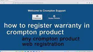 crompton product warranty registration