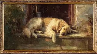 Peaceful Dog Paintings | Golden Retriever Art Collection | TV Screensaver 4K