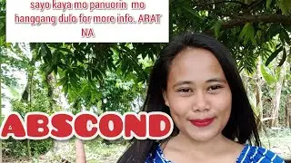 Ano ba ang Salitang ABSCOND kung nalito ka sa salitang ito lets watch this |Concha Ortega vlog