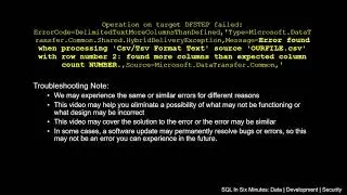 Error found when processing 'csv' source 'file' with row number: found more columns than expected