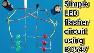 Police siren flasher lights || how to make a flip flop || led flasher || BC547 projects