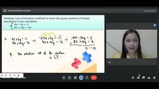 Teaching Demo JHS (Solving Systems of Linear Equations with Two Variables by Elimination Method)