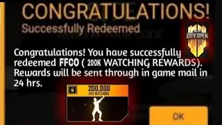 FFCO Redeem Code | Free Fire Redeem Code Today | FF Redeem Code Today | FF Redeem Code | FFCO