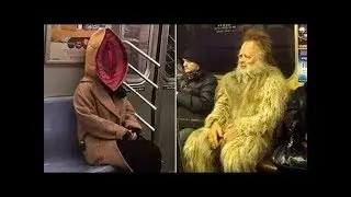 Когда люди видят в метро странные вещи, которые смешат и пугают