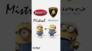 Bugatti Mistral vs Lamborghini Sian minions style 