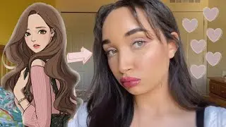 TRUE BEAUTY INSPIRED MAKEUP, LATINA TRIES KDRAMA MAKEUP☁️| 주경 화장