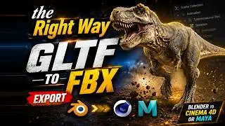 Right Way Export GLTF to FBX using Blender | Cinema 4D
