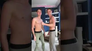 Twins stretching 