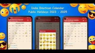 India Emoticon Calendar 2024
