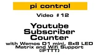 Scrolling Youtube Subscriber Counter with ESP8266/Wemos D1mini and 8x8 LED matrix