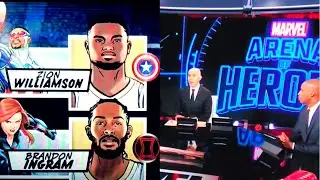 WARRIORS VS. PELICANS Marvel's Arena Of Heroes Live Introduction [2021 NBA ESPN]