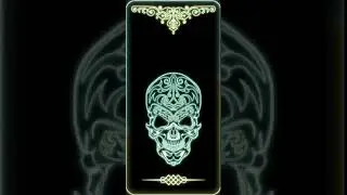 Neon Blue Skull