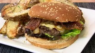 Father's Day Recipe! Red Wine, Peppered Bacon & Brie Cheese Burger Recipe