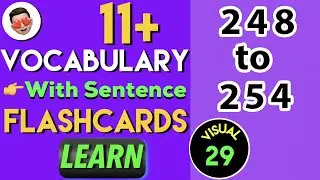 (#29) 11 Plus Vocabulary Flashcards | 11 plus Vocabulary List | 11 plus english vocabulary