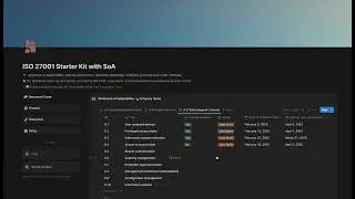 ISO 27001 Starter Kit with SoA - an all-in-one Notion Template